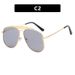 Unisex Women's sunglasses, Frog glasses, large metal frame sunglasses, sunglasses, ins sunglasses_maomaolike.com