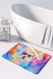 Westie Hippie Dawg Memory Foam Kitchen Mat Machine Washable Anti-Fatigue Mat Cushion Comfort Bath Mat Or Kitchen Rug_maomaolike.com