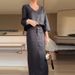 Women's Clothing solid color simple casual style skirt temperament two piece suit_maomaolike.com