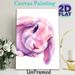 Pastel Rabbit Painting Poster, Soft Watercolor Pink & Purple Bunny Portrait Poster, Gentle Calming Decor Ideal For Bedroom, Living Room And Cozy_maomaolike.com