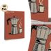 Italian Coffee Themed Painting Poster, Vintage Retro Moka Pot & Steaming Coffee Cup Poster, Cozy Coffee-inspired Decor Suitable For Kitchen, Coffee_maomaolike.com