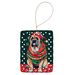 Mastiff Christmas Porcelain Ornament Christmas Tree Hanging Decorations For Home Christmas Holiday, Rectangle, Gift, Multicolor_maomaolike.com