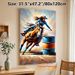 Barrel Racing Cowgirl Painting Poster, Vibrant Dynamic Oil Painting Style Poster, Captures Energetic Western Riding Action, Ideal For Living Room And_maomaolike.com