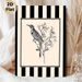 Woodpecker Themed Painting Poster, Monochrome Line Art Poster, Elegant Bird-on-twig Sketch Design, Suitable For Living Room And Bedroom Wall Decor_maomaolike.com