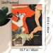 Fox & Figure Collage Painting Poster, Vintage Distressed Art Poster, Witty Quote Design With Fox Motif, Unique Artistic Wall Decor For Home Office_maomaolike.com