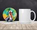 Hippie Animal Pelican Large Sandstone Coasters Pack Of 4 Absorbent Round Coasters Decor Gifts For Men Or Women, 4 In, Multicolor_maomaolike.com