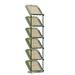 Wicker Slanted Shoe Rack, Multi-tiered, Space-saving Entryway Storage Shelf For Home Use, Vintage-style, Versatile And Simple Shoe Organizer._maomaolike.com