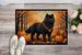 Black Chow Chow Fall Doormat Front Door Mat Indoor Outdoor Rugs For Entryway, Non Slip Washable Low Pile, 24H X 36W_maomaolike.com