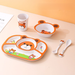 Cartoon Children's Dinner Plate Set Student Baby Household Bowl Spoon Learning To Eat Anti-fall Environmental Bamboo_maomaolike.com