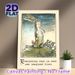 Vintage Rabbit Painting Poster, Rustic Hand-drawn Bunny With Fern And Inspirational Quote Poster, Thought-provoking Wall Decor, Suitable For Living_maomaolike.com