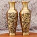 Brass Dragon And Phoenix Auspicious Vase Home Living Room TV Cabinet Shop Decoration Gift Pair Of Vases Craft Ornaments_maomaolike.com