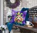 Labradoodle King Of Mardi Gras Throw Pillow Machine Washable, Indoor Outdoor Decorative Pillow For Couch, Bed Or Patio, 18Hx18W_maomaolike.com