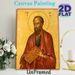 Saint Paul Religious Painting Poster, Vintage Byzantine Style Icon Poster, Serene Traditional Religious Artwork Suitable For Home Prayer Areas, Church_maomaolike.com