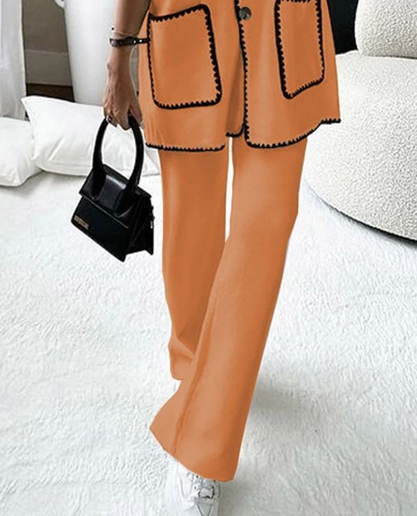 Women's Clothing fashionable patchwork patch bag suit _maomaolike.com