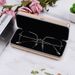 Unisex High-grade aluminum metal glasses box square presbyopia myopia sunglasses box set_maomaolike.com