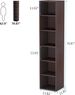 Corner Bookcase, Modern 6-Tier Narrow Cube Display Shelves_maomaolike.com