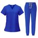 Women's beauty salon work clothes operating room scrub suit hand washing clothes short-sleeved doctor elastic scrub suit_maomaolike.com