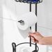 Toilet Paper Holder Stand, Black Toilet Paper Holder Stand Stainless Steel Rustproof Tissue Roll Holder Floor Stand Storage For Bathroom_maomaolike.com