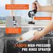 VEVOR Commercial Faucet With Pre-Rinse Sprayer, 26" Height, 8" Center, 12" Swing Spout, Deck Mount Kitchen Sink Faucet, Brass Constructed Device With Pull Down Spray, For 1/2/3 Compartment Sink_maomaolike.com