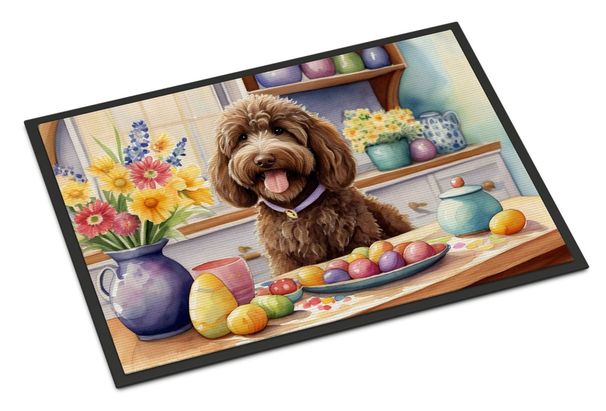 Decorating Easter Labradoodle Doormat Front Door Mat Indoor Outdoor Rugs For Entryway, Non Slip Washable Low Pile, 24H X 36W_maomaolike.com