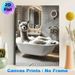 Alpaca Bathtub Themed Painting Poster, Whimsical Realistic Alpaca In Foamy Tub Poster, Adds Playful Lighthearted Charm, Ideal For Bathroom Wall Decor_maomaolike.com