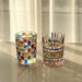 Colorful Color Matching Woven Texture Glass Scandinavian Style Home Decoration Creative Juice Whiskey Cup Wholesale_maomaolike.com