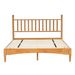 Queen Wood Bed Frame With Headboard, Solid Rubber Wood With Wood Central Supports, 1000 Lb Capacity, Easy Assembly, No Box Spring Needed, Rustic Oak_maomaolike.com