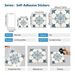 10-Piece Set Premium Crystal Gloss Peel & Stick Tile Stickers, Thick Hard PVC Waterproof Blue Floral Backsplash Wall Decor_maomaolike.com