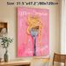 Spaghetti Fork Themed Painting Poster, Vibrant Brushstroke-style Whimsical Pasta-wrapped Fork Poster, Playful Food Decor With "More Spaghetti Less_maomaolike.com