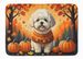 Bichon Frise Fall Memory Foam Kitchen Mat Machine Washable Anti-Fatigue Mat Cushion Comfort Bath Mat Or Kitchen Rug_maomaolike.com