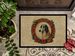 Borzoi Christmas Flowers Doormat Front Door Mat Indoor Outdoor Rugs For Entryway, Non Slip Washable Low Pile, 24H X 36W_maomaolike.com