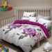 9 Piece Soft All-Season Washed Microfiber Cover Set , Queen/King/Calking Bedding Set With Pillowcases,Bedspread Print Curtains & Solid Curtains,Print, Moisture-Wicking, Soft ,Cooling, Easy Care_maomaolike.com