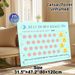 Bedtime Reward Chart Painting Poster, Soft Pastel Star & Moon Styled Poster, Tracks Nightly Bed-staying Progress For Reward Incentives, Suitable For_maomaolike.com