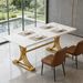 Modern Executive Computer Desk With Marble Tabletop_maomaolike.com
