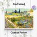 Garden Landscape Painting Poster, Vibrant Impressionist Lush Floral Garden With Winding Path Poster, Rich Color Palette Ideal For Living Room, Bedroom_maomaolike.com