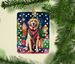 Golden Retriever Christmas Porcelain Ornament Christmas Tree Hanging Decorations For Home Christmas Holiday, Rectangle, Gift, Multicolor_maomaolike.com