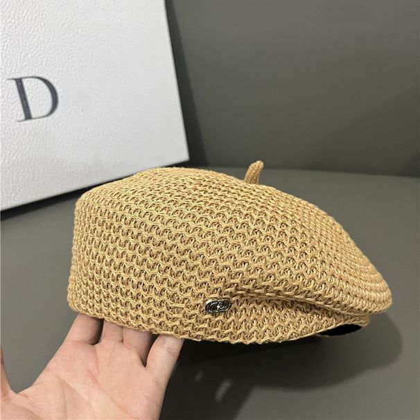 Hot Sale Women Beret Fashion Plain Octagonal Newsboy Retro Internet Celebrity Ladies Painter Tour Cap Breathable Sunscreen Hats_maomaolike.com