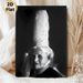 Traditional Elderly Female With Lace Headdress Portrait Painting Poster, Monochrome Vintage Style Poster, Cultural-themed Artwork Ideal For Home Wall_maomaolike.com