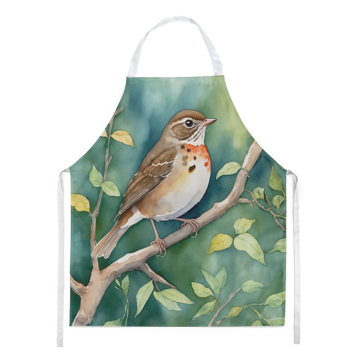 Vermont Hermit Thrush Apron Cooking Kitchen Server Baking Crafts Gardening For Adult Women Men, Unisex, Large, Multicolor_maomaolike.com
