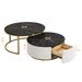 Modern Round Nesting Coffee Table Fluted With Drawer In 31.5''_maomaolike.com