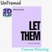 "Let Them" Reminder Painting Poster, Soft Pastel Minimalist Typography Poster, Gentle Mindful Reminder To Save Energy, Suitable For Bedroom, Living_maomaolike.com