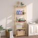 Bookshelf 5 Tiers, Bamboo Bookcase Book Shelf Storage Organizer Modern Display Shelving Unit Tall Book Shelf Corner Storage Rack For Home Office,Living Room,Kitchen,Bedroom,Bathroom, Office,Industrial_maomaolike.com