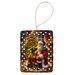 Rhodesian Ridgeback And Santa Claus Porcelain Ornament Christmas Tree Hanging Decorations For Home Christmas Holiday, Rectangle, Gift, Multicolor_maomaolike.com