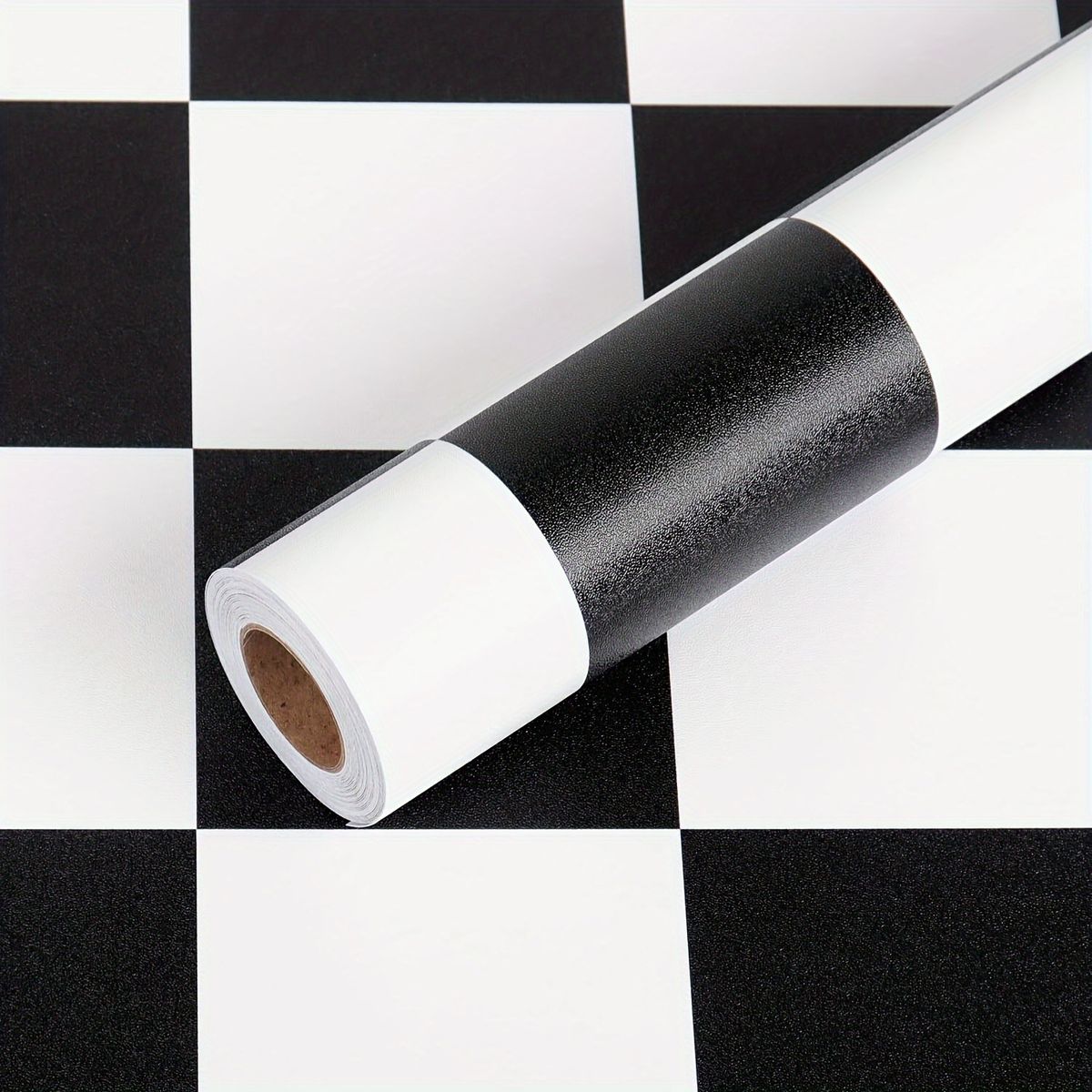 Self-adhesive Black And White Grid Dormitory Waterproof Moisture-proof Renovation Furniture Floor Removable Decorative_maomaolike.com