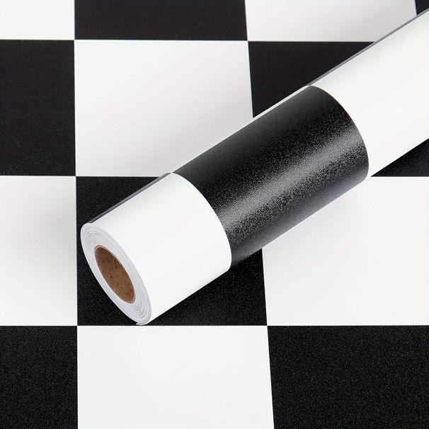 Self-adhesive Black And White Grid Dormitory Waterproof Moisture-proof Renovation Furniture Floor Removable Decorative_maomaolike.com