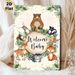 Woodland Animals Welcome Baby Painting Poster, Watercolor Whimsical Forest Creatures Poster, Warm Welcoming Decor Ideal For Baby Shower, Home Wall_maomaolike.com