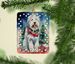 Old English Sheepdog Christmas Porcelain Ornament Christmas Tree Hanging Decorations For Home Christmas Holiday, Rectangle, Gift, Multicolor_maomaolike.com