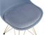 Modern Dining Chairs With Shell Lounge Plastic Seat And GOLDEN STEEL Legs KITEHCN Chairs Meeting Room Chairs Living Room,Set Of 4, GREY_maomaolike.com
