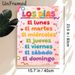 Spanish Days Of The Week Painting Poster, Vibrant Colorful Playful Typography Poster, Educational Design To Master Spanish Weekly Days, Ideal For_maomaolike.com
