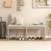 Beige 47.5" Rubber Wood Upholstered Bench With Button-Tufted Seat, 440 Lbs Capacity Retro Entryway Bedroom Bench_maomaolike.com